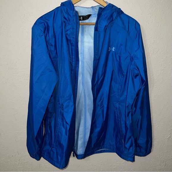 Under Armour Jackets & Blazers - Under Armour Blue Windbreaker Full Zippered Jacket Size XL.
